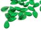 20 20mm Clear Green Faceted Teardrop Vintage Plastic Cabochons bL2